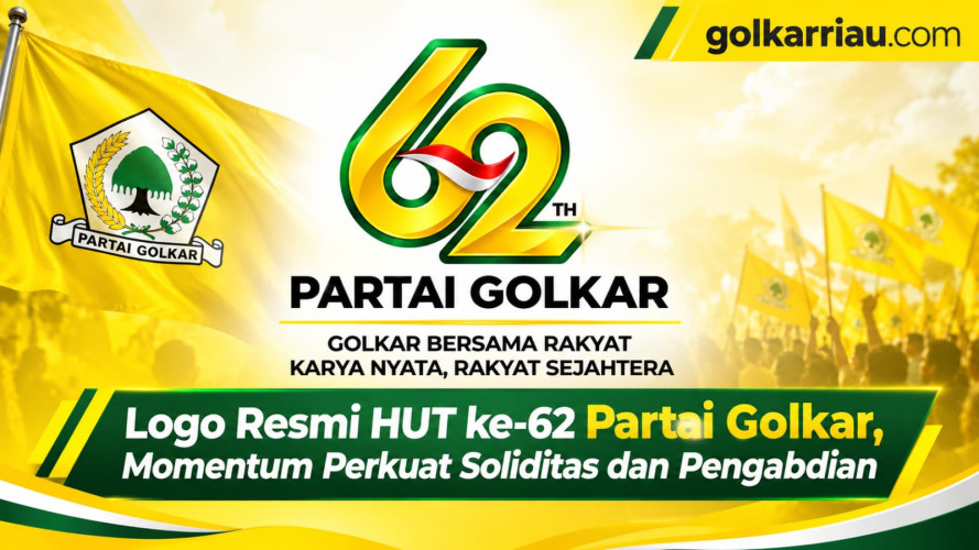 Logo Resmi HUT ke-62 Partai Golkar, Momentum Perkuat Soliditas dan Pengabdian